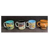 Disney Character And 25th Anniversary Mugs