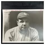 Babe Ruth Black and White Analog Photograph Print