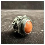 Victorian Etruscan Style Spiny Oyster Shell Silver