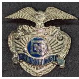 1980s Disney World Security Hat Metal Badge 1026