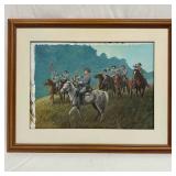 Dick Richardson The Gray Riders Framed Art Print O