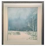 Framed Herb Jones LE Winter Scene Print