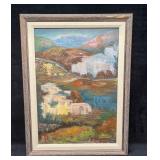 Framed Original Oil On canvas By J. Wagner 70