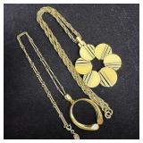 Crown Trifari and Vendome Pendant Necklace Set Gol