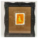 Black Frame Mixed Media Sunlit Repose Minimalist S
