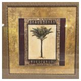 Stately Palm Tree Giclee Fine Art Framed Print by