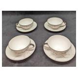 4 Retired Jyoto China Spring Cups & Saucers B