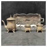 Godinger Mini Silver Plated 3 Piece Coffee Tea Set
