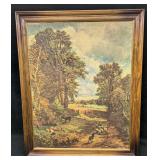 John Constable Cornfield Textured Print On Canvas