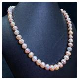 18" Cultured Pearl Necklace Sterling Clasp