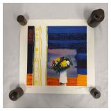 Emile Bellet Bouquet Outrerer Lithograph Signed an