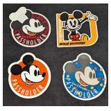 4 Mickey Mouse Disney Passholder Magnets