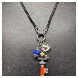 Barbara Bixby Carnelian Lapis 18K Gold Sterling Si