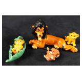 Four Glass Lion King Simba Scar Pumba Figures