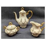 Alka Bavaria Rosemarie Tea Pot Creamer & Sugar Bow