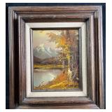 Oil Painting Mountain Signed by V. Singer