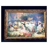 Print With Embellishment Of Le Diner A L