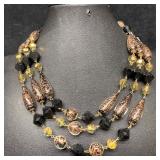 Venetian Murano Lamp Work Art Glass Aventurine Bea