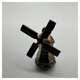 Unmarked Silver Moveable Windmill Pendant Charm X9