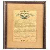 Signed Original 1922 US Army Officer Reserve Corps