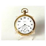 Antique 1925 Elgin 17J 12S  14K Gold  Case Open Fa