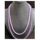 2 Acrylic Unmarked Purple Necklaces