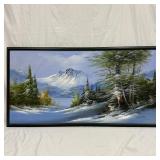 Winter Mountain Landscape Oil Painting on Canvas S