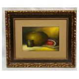 Framed Original Acrylic On Canvas Still Life