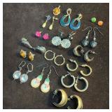 Costume Jewelry Earrings Pendant Set Lot of Sixtee
