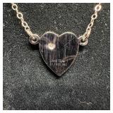 Heart Shaped Pendant Inner Light Starburst Stone S