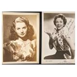 Autographed Fran Warren & Coleen Gray Photos