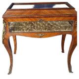 Vintage Wooden Louis XVI Style Vitrine Reproductio