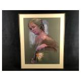 Vintage Original Sighed Schubert Nude Woman " Anna