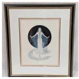 Erte Veil Gown Custom Framed Print