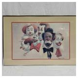 Robert Owen Clown Print The Burbank Six Clowns Lar