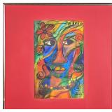 Larry Stevens Framed Offset Lithograph Eve