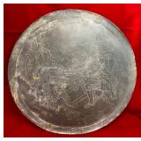 1800s German Pewter Plate Schiller Meets Schubart