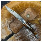 MHS Cutlery Steel Layered Patterned Folded Blade P