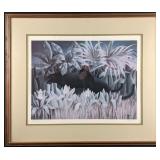 Lithograph Black Panther in Jungle Signed and Numb