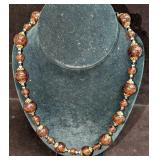 Vintage Italian Murano Aventurine Art Glass Bead N