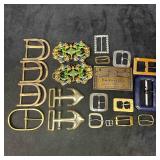 Belt Buckle Vintage Lot Mixed Styles Brass Anchor