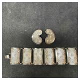 Leru Silver Tone Starburst Bracelet with Matching