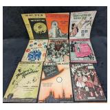 9 Vintage Class Sheet Music Don