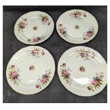 4 Royal Kent  RKT6 Floral Pattern Dinner Plates C