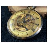 VINTAGE 12 SIZE SKELETONIZED EVER-SWISS POCKET WAT