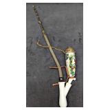 Antique German Porcelain Long Smoking Pipe