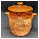 Vintage Ceramic Crock Dripping Jar