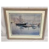 Signed & Numbered Mixed Media "Fisherman