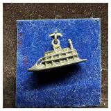 Sterling Silver New Orleans River Boat Pendant J2