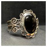 Sterling Silver Large Adjustable Bangle